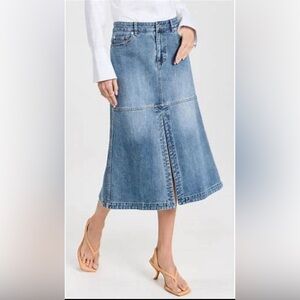 Tibi Classic Wash Denim Skirt, size 26